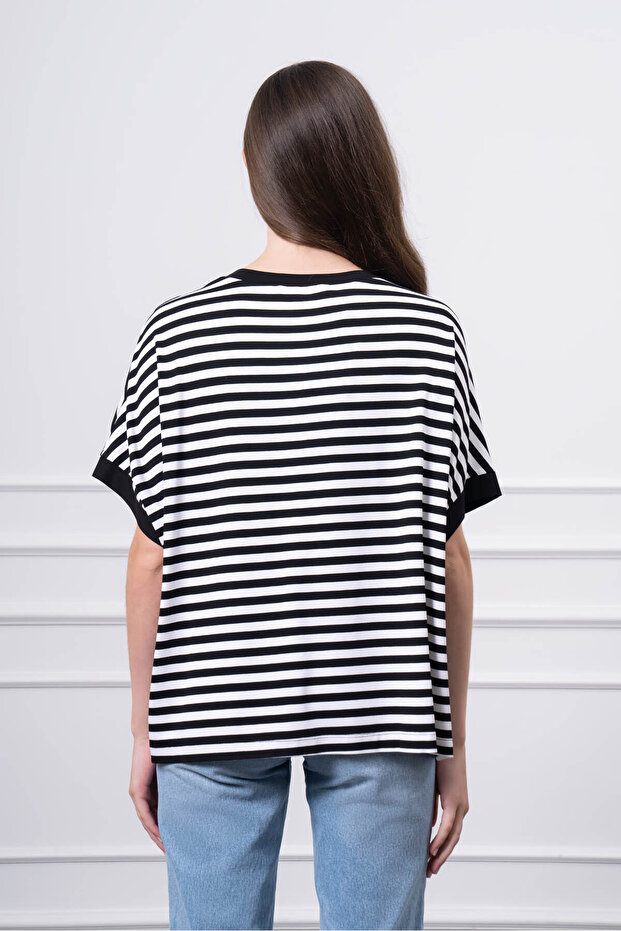 Çizgili Bluz - 4