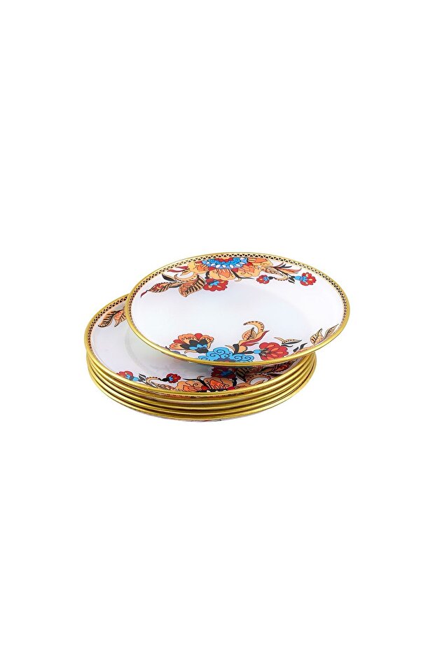 Beyaz Çiçekli Pasta Tabağı - 5