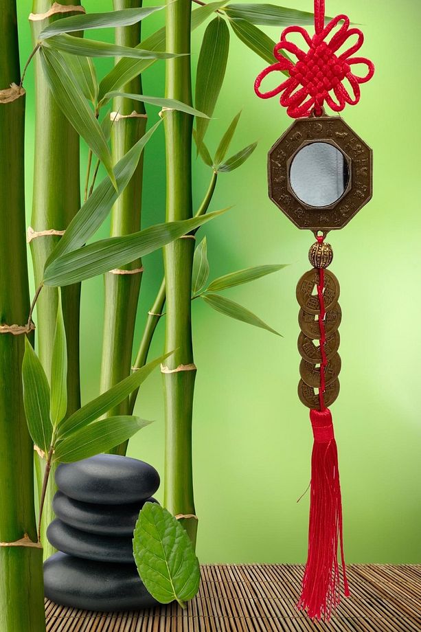 Feng Shui Şans ve Bereket Beşli Set Bagua Ayna Para Dragon ve Maneki Neko - 3