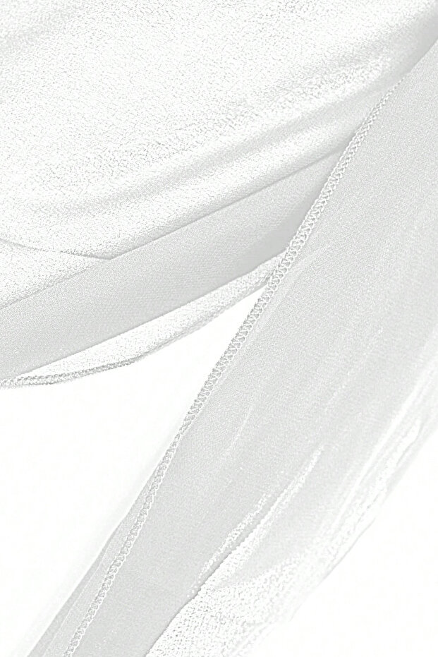 Kadın Siyah Beyaz Transparan Belden Bağlamalı Pareo 2'li - 5