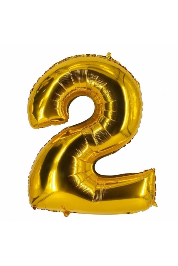 Number Number Balloon Foil Balloon Gold Gold 34'' Inch 76 Cm 2 Number (Flies Withhelyum)