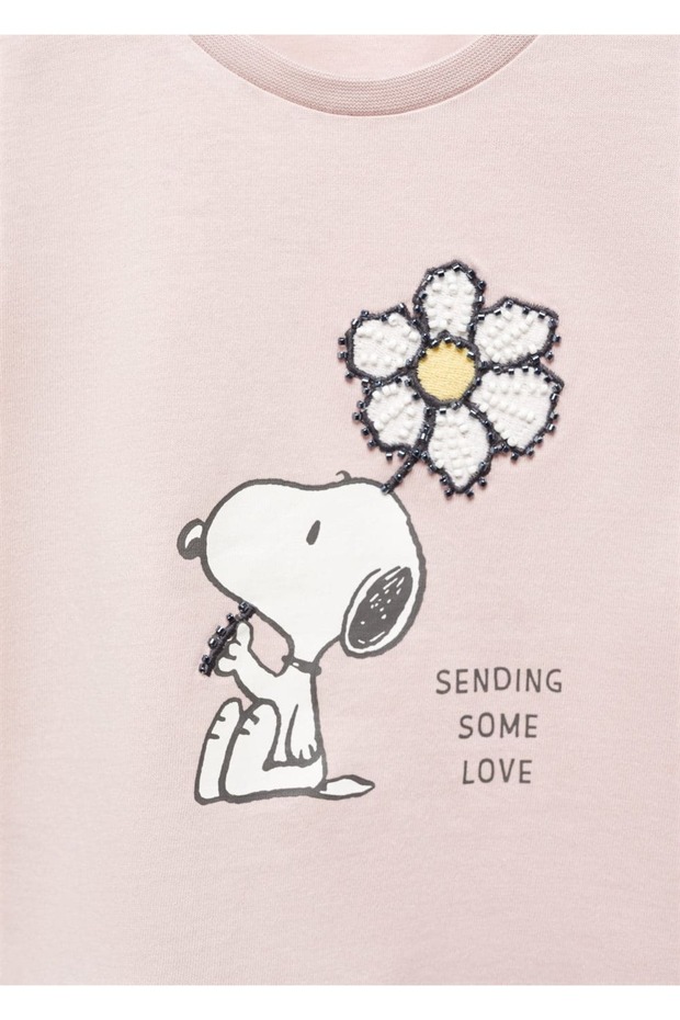 Snoopy baskılı tişört - 6