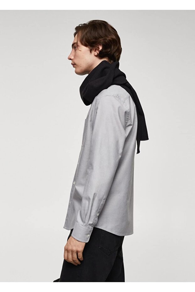 Regular fit pamuklu Oxford gömlek - 6