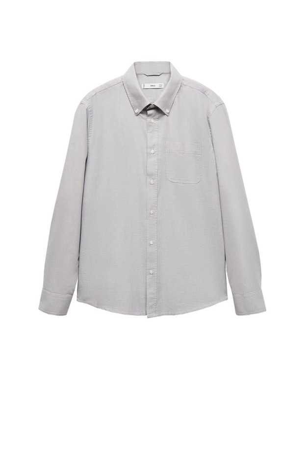 Regular fit pamuklu Oxford gömlek - 8