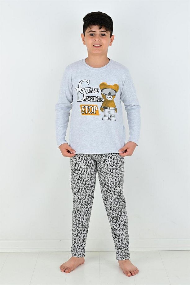 Uzun Kollu Erkek Çocuk Game Dangerous Model Pijama Takımı - 1