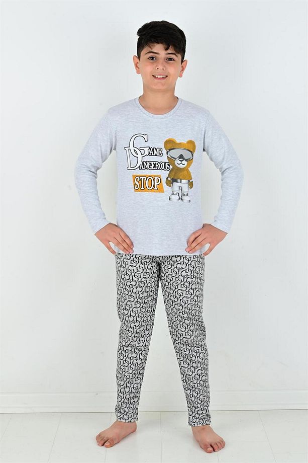 Uzun Kollu Erkek Çocuk Game Dangerous Model Pijama Takımı - 6