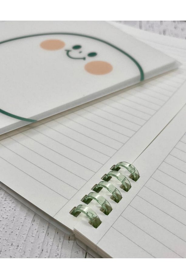 Sevimli Stay Happy Desenli Spiralli Binder B5 Defter / Scrapbook /Notebook/Bullet Journal - 4