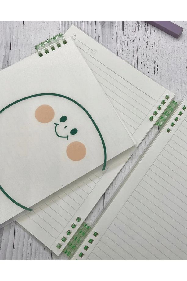 Sevimli Stay Happy Desenli Spiralli Binder B5 Defter / Scrapbook /Notebook/Bullet Journal - 5