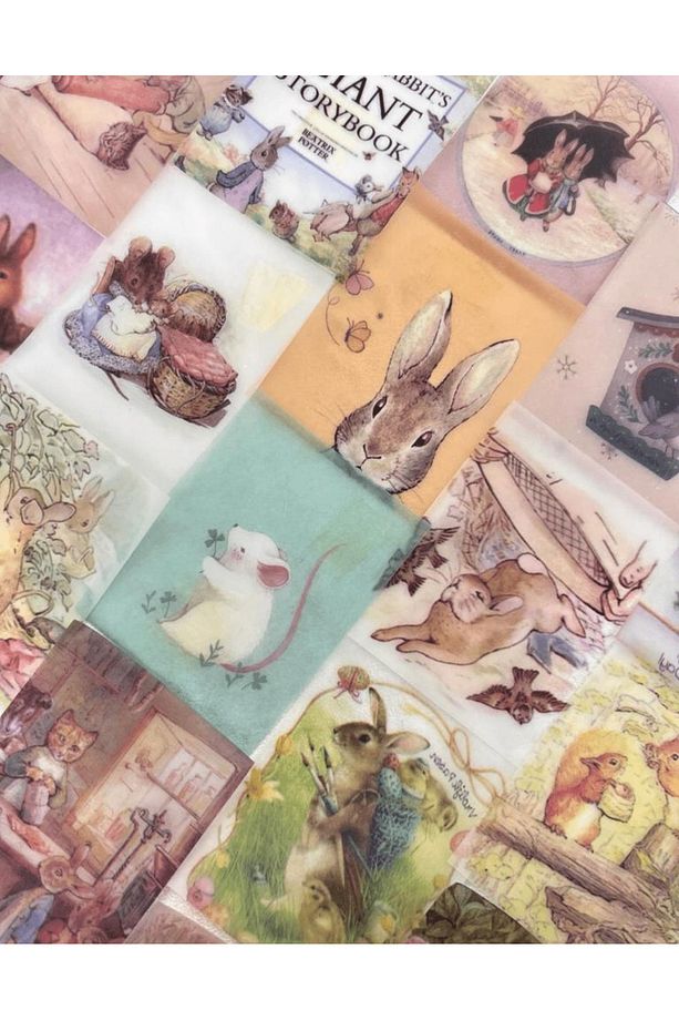 The World Of Peter Rabbit And His Friends Temalı 400 Sayfa Mini Defter Scrapbook Kağıt Seti - 3