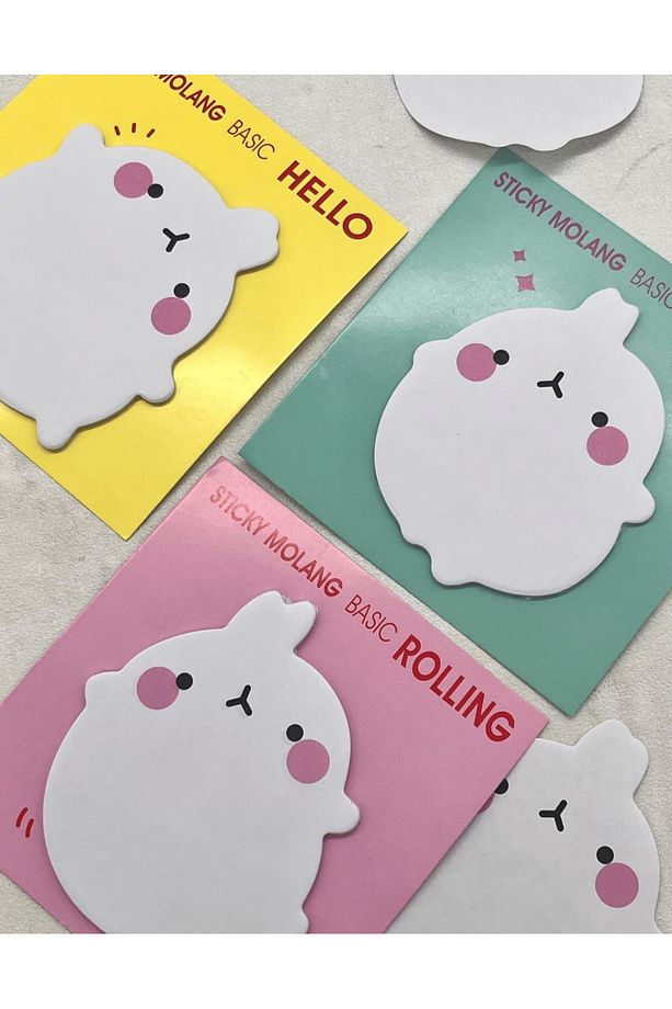 Molang 3'lü Post-it Seti / Sticky Note / Yapışkanlı Not Kağıdı /  Bullet Journal / Scrapbook - 5