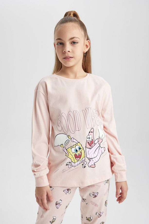 Kız Çocuk Spongebob Uzun Kollu Pijama Takımı B7299a823wn - 3