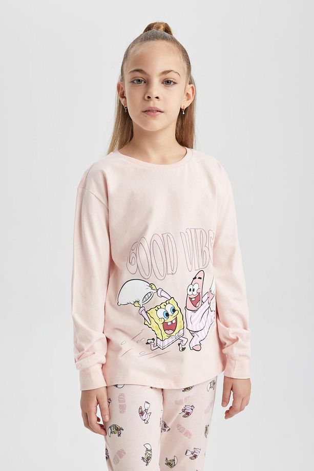 Kız Çocuk Spongebob Uzun Kollu Pijama Takımı B7299a823wn - 4