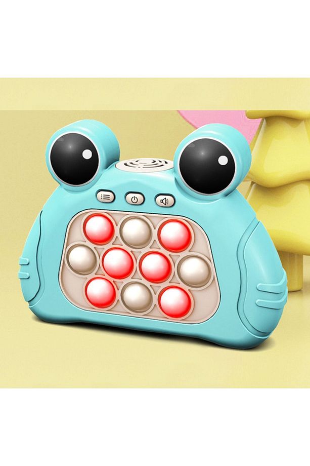 Popit Işıklı Oyun Stres Giderici Çocuk Fidget Kabarcık Elektronik Hızlı Quiçk Push Mavi - 2