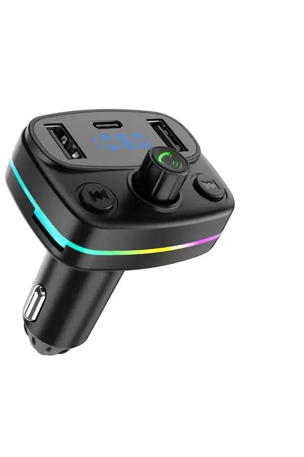 Çakmaklık Rgb Işıklı Radyo Mp3 Dönüştürücü Transmitter Bluetooth-micro Sd Kart-Sarj - 5