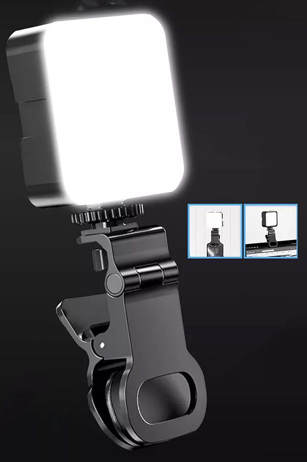 Şarjlı 100 LED Selfie Video Kamera Işığı Tripod Uyumlu ve Mandallı 3500-6500 ,Dimmer Ayarlı - 2