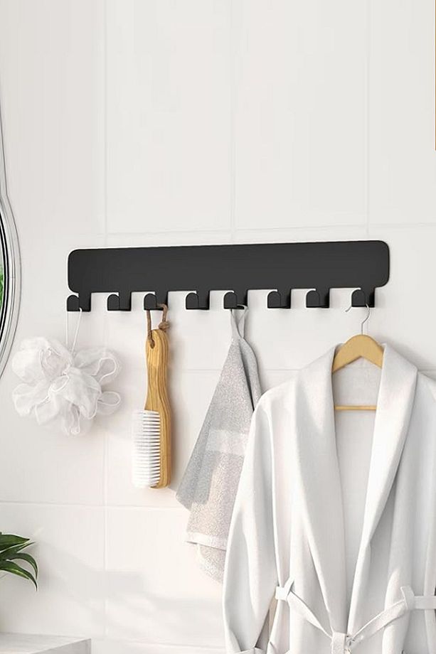 Duvar Askısı Kapı Arkası Hol Koridor Mutfak Banyo Askılığı Çok Amaçlı Askı Anahtarlık - 2