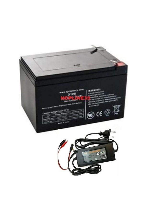 12 Volt 12 Amper Pilsan Uyumlu Çocuk Oyuncak Araç Aküsü ve Şarj Aleti 2si 1 Ara Set - 1