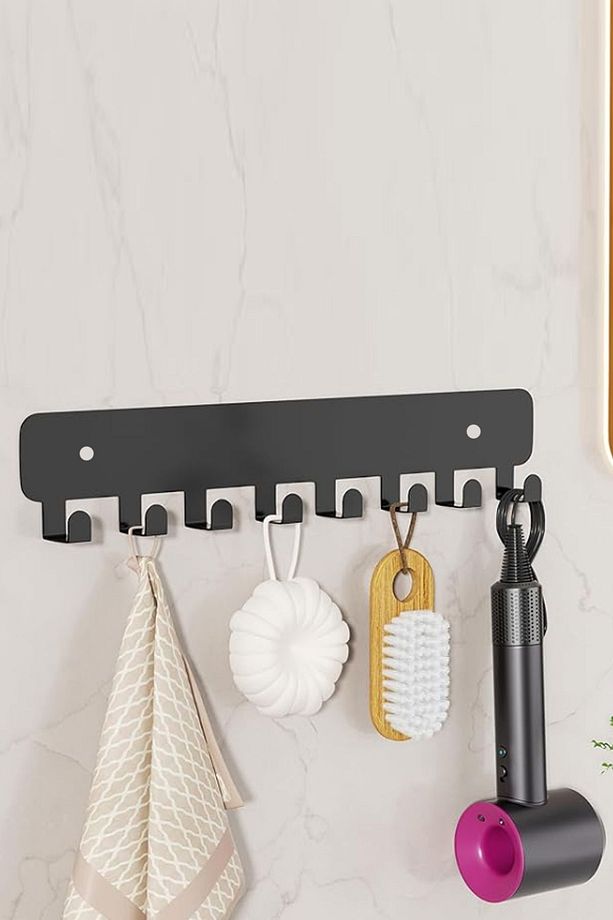 Duvar Askısı Kapı Arkası Hol Koridor Mutfak Banyo Askılığı Çok Amaçlı Askı Anahtarlık - 1