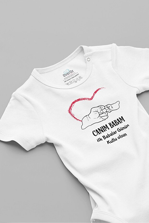 %100 Cotton Happy First Father's Day My Dear Dad Baby Bodysuit Snap-Fastened Button Bodysuit 5217