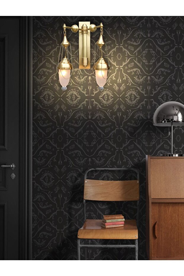 Osmanlı Model Duvar Lambası - Iki Kollu Pirinç Aplik - 5