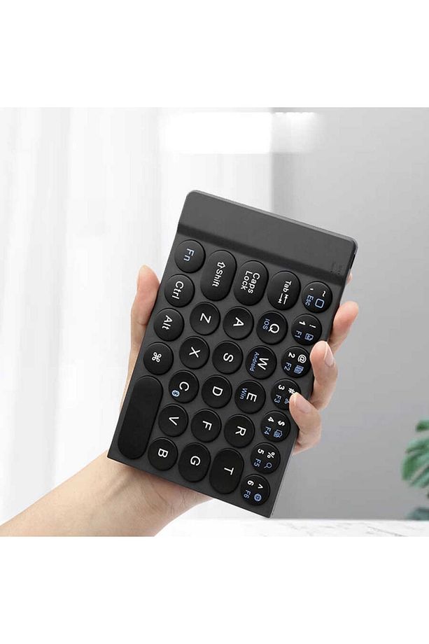 Fmk-01 Mini Keyboard Katlanabilen Ultra Ince Bluetooth Klavye & Taşıma Çantası & Stand - 3