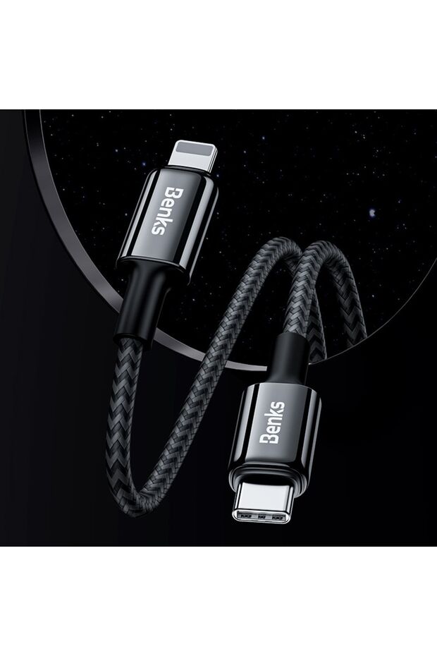 iPhone PD Şarj Kablosu Benks D43 Type-C to Lightning PD Hızlı Şarj ve Data Kablo 480Mbps 1.2 Metre - 2
