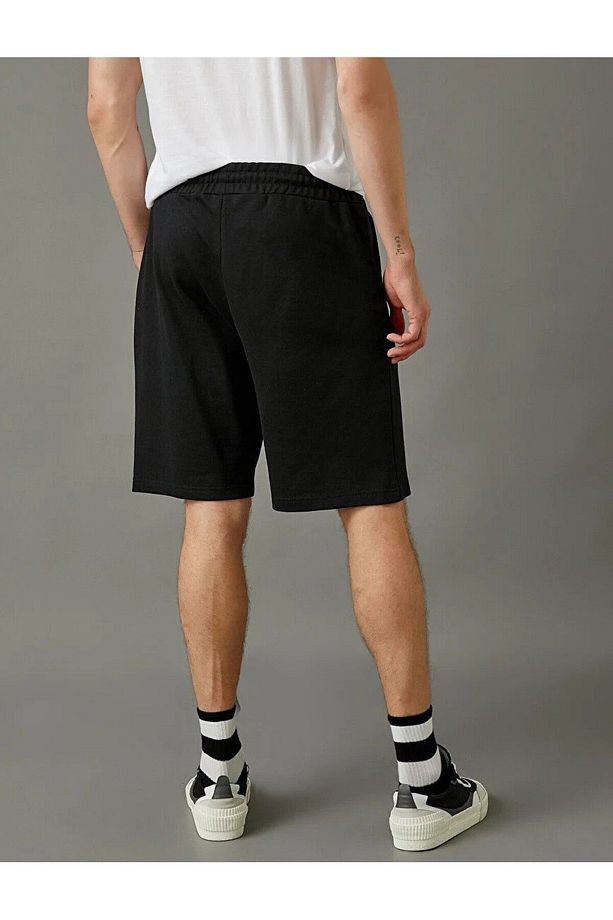 Relax Shift Siyah Beli Bağcıklı Oversize Unisex Bermuda Şort - 5