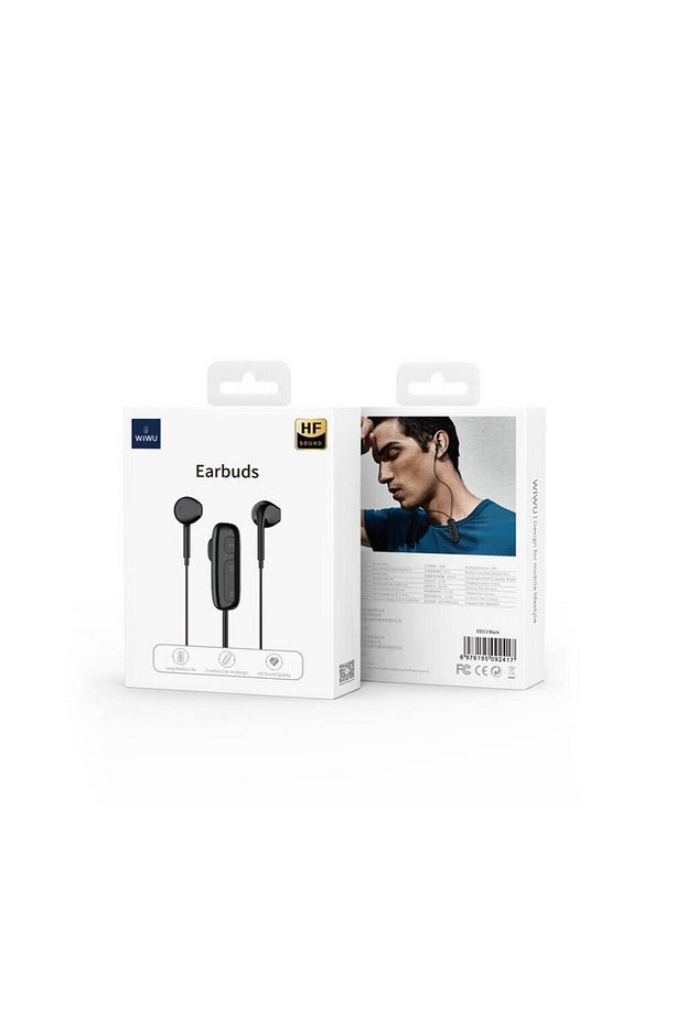 Kablolu Bluetooth Kulaklık Wiwu EB313 Hi-Fi Ses Kaliteli V5.3 Versiyon Siyah - 5