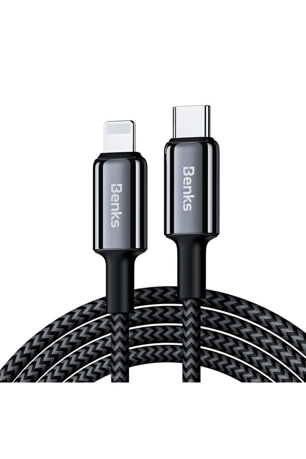 iPhone PD Şarj Kablosu Benks D43 Type-C to Lightning PD Hızlı Şarj ve Data Kablo 480Mbps 1.2 Metre - 1