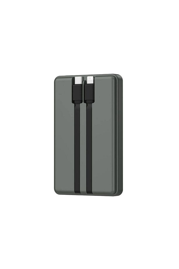 Wi-P004 Trunk Serisi Type-C Lightning Çıkışlı Taşınabilir Powerbank PD 22.5W 10000mAh Gri - 2