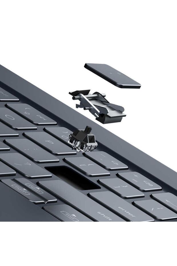 Kb02 Ipad Pro 12.9 5. Nesil M1 2021 Uyumlu Kablosuz Klavyeli Kılıf Bluetooth Trackpad Keyboard - 5