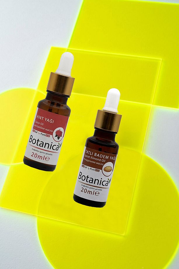 Saç Bakım Seti Hint Yağı Tatlı Badem Yağı 20 ml + 20 ml - 1