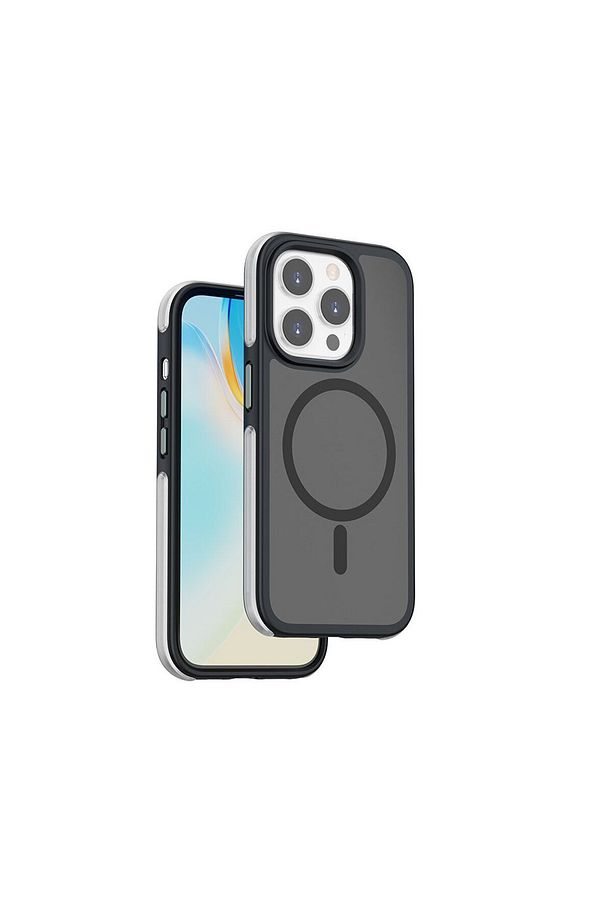 iPhone 15 Pro Uyumlu Kılıf Wiwu ZKK-012 Magsafe Şarj Özellikli Air Cushion Kapak Siyah - 2