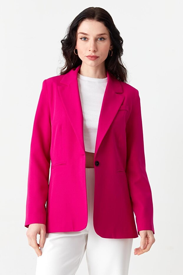 Kadın Fuşya Blazer Ceket - 1