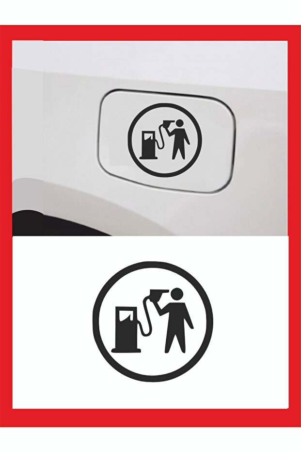 Tank Fuel Cap Auto Sticker - Car Sticker - Auto Sticker - 13cmx13cm