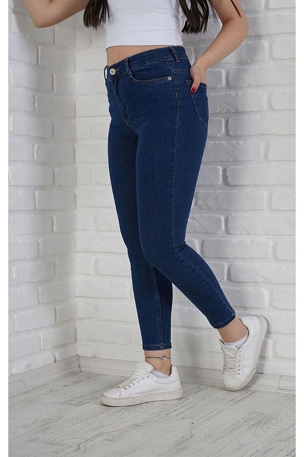 Büyük Beden Battal Jeans Koyu Mavi S.o.l.m.a.z Tırnaklı (TOPARLAYICI)beden Tablomuz Mevcuttur - 4