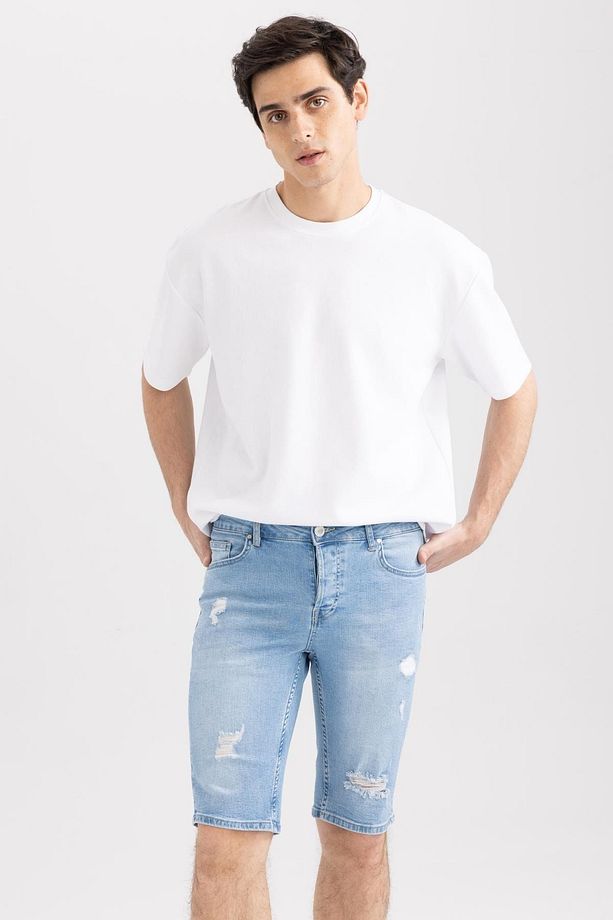 Slim Fit Jean Bermuda Şort A6430ax23sm - 4