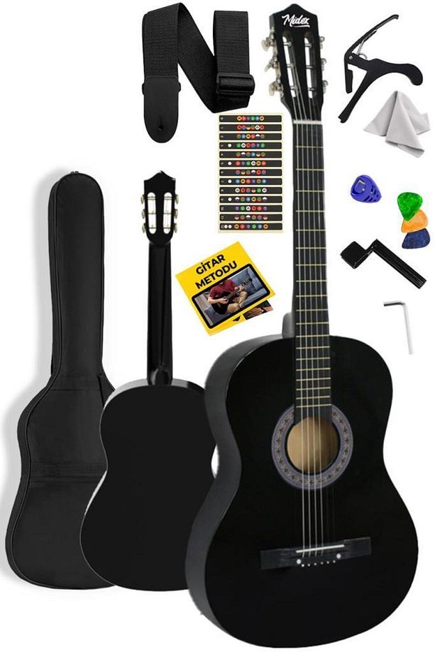 Cg-270bk Siyah Klasik Gitar 4/4 Yetişkin Boy Sap Ayarlı Full Set - 1