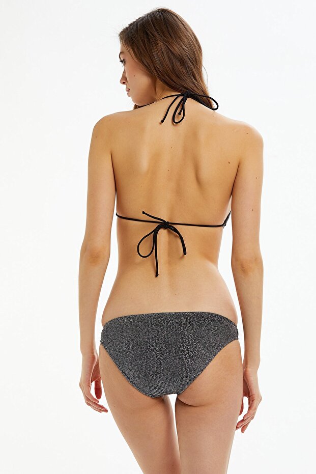 Gümüş Simli Büstiyer Bikini Takımı - 2