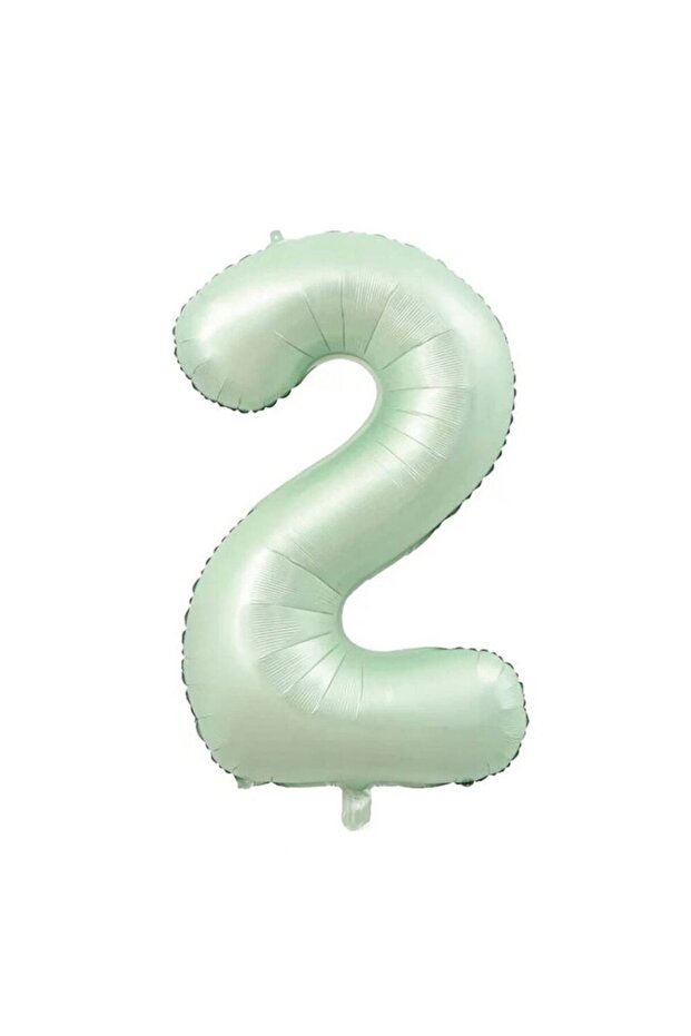 Retro Water Green 2 Number Foil Balloon