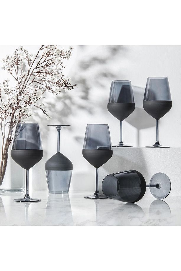 Siyah Lüx 490 ml 4’lü Bardak Seti - 1