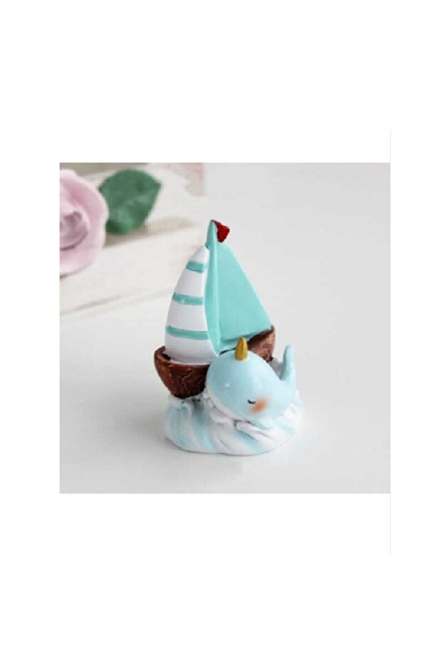 Narval and Boat Model Toothpick Cupcake Cake Decoration Birthday Ornaments Cake Toothpick