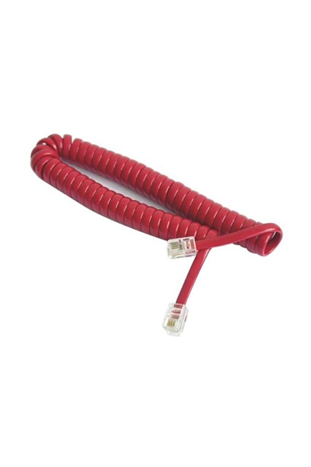 CT044C-R TELEFON AHİZE SPIRAL KIRMIZI KORDON