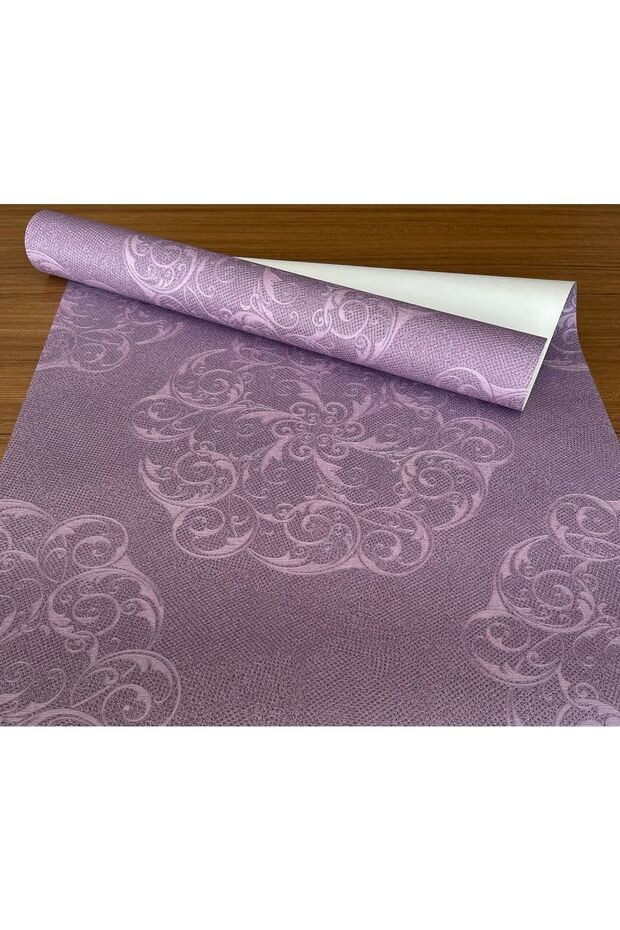 Mor Desenli Ithal Duvar Kağıdı (7m²) - 3