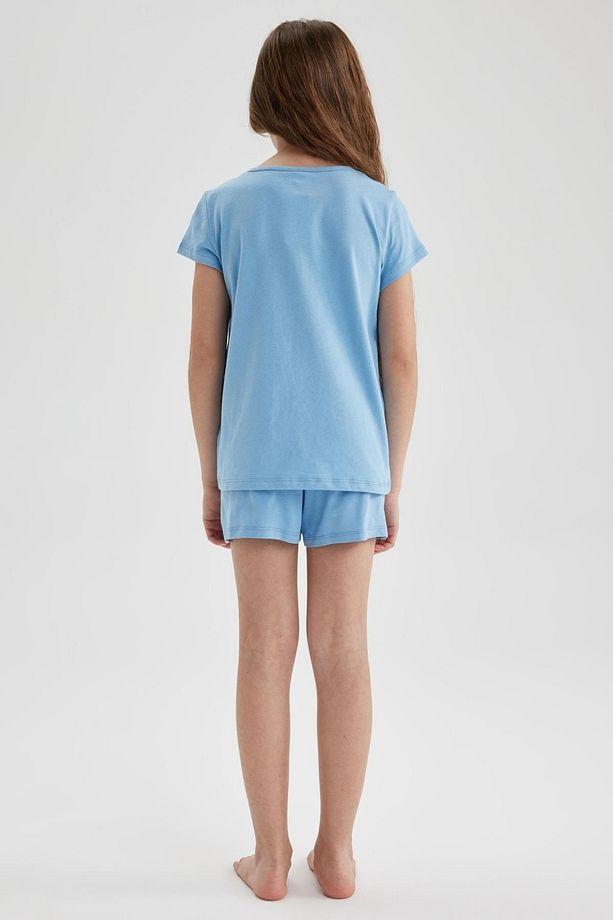 Kız Çocuk Baskılı Kısa Kollu Şortlu Pijama Takım A1365a823sm - 5