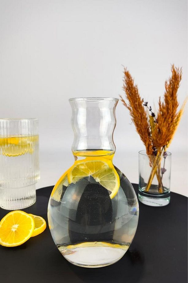 Cam Su Ve Meşrubat Mini Sürahi Karaf Sunum Kokteyl Şişesi 550 ml - Sl.hyb.010 C1-1-288 - 2