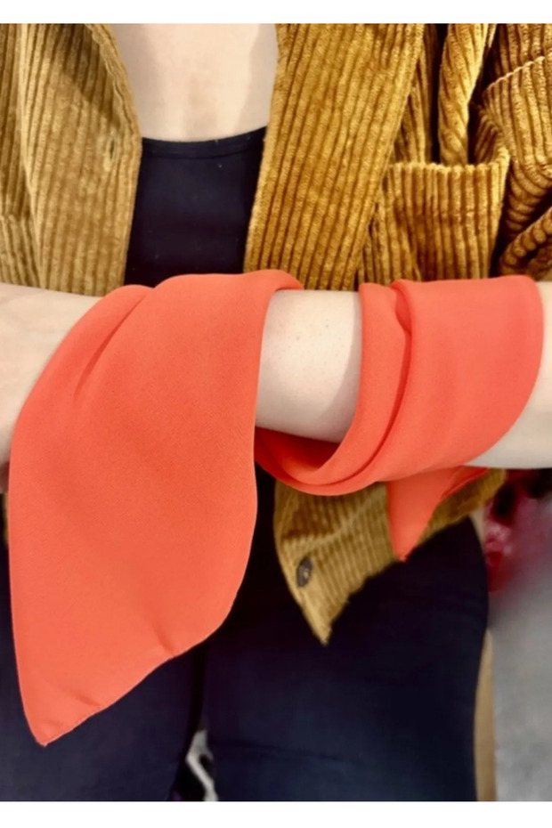 Şifon Fular Turuncu - 1