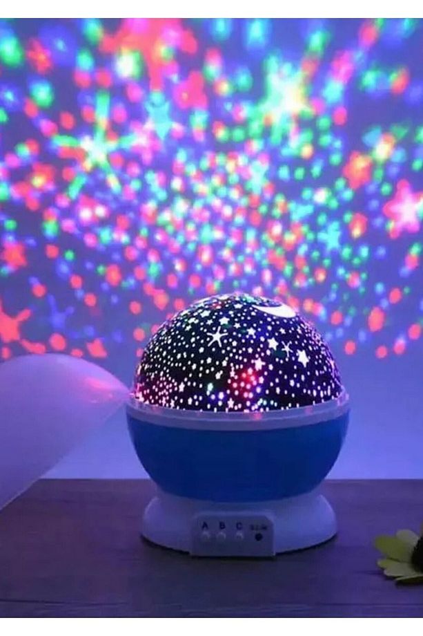 Renkli Yıldızlı Gökyüzü Projeksiyon Gece Lambası Disko Topu - Gece Lambası - - 2