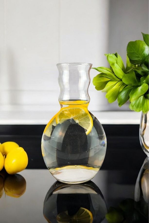 Cam Su Ve Meşrubat Mini Sürahi Karaf Sunum Kokteyl Şişesi 550 ml - Sl.hyb.010 C1-1-288 - 1