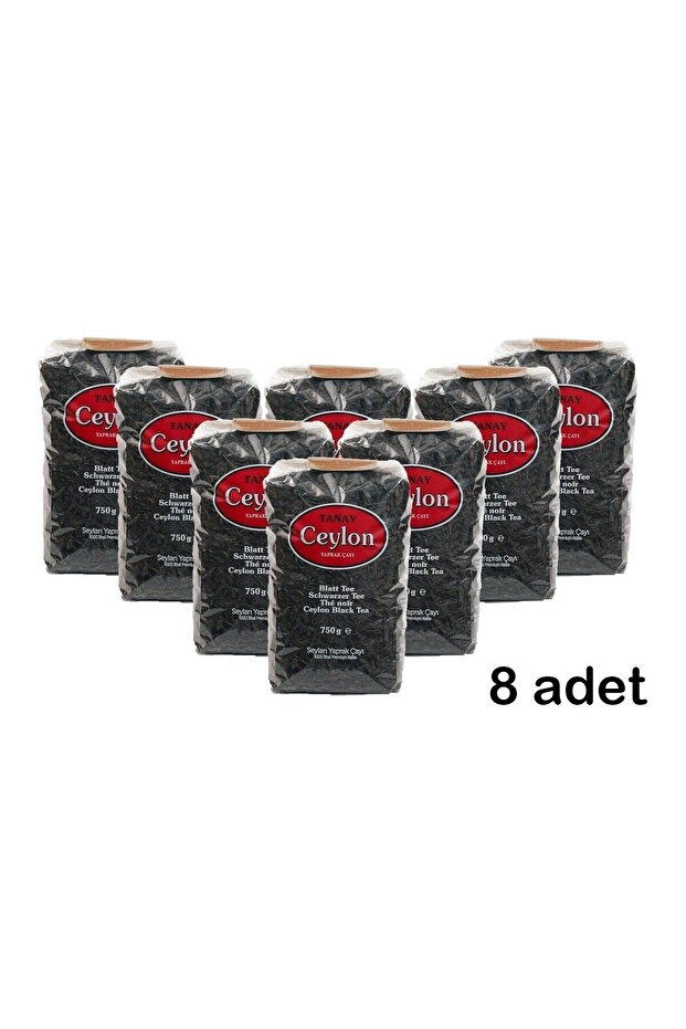 Ceylon Ithal Sri Lanka Siyah Yaprak Seylan Çayı Kaçak Çay 750 gr X 8 Adet (6.000 GR) - 1